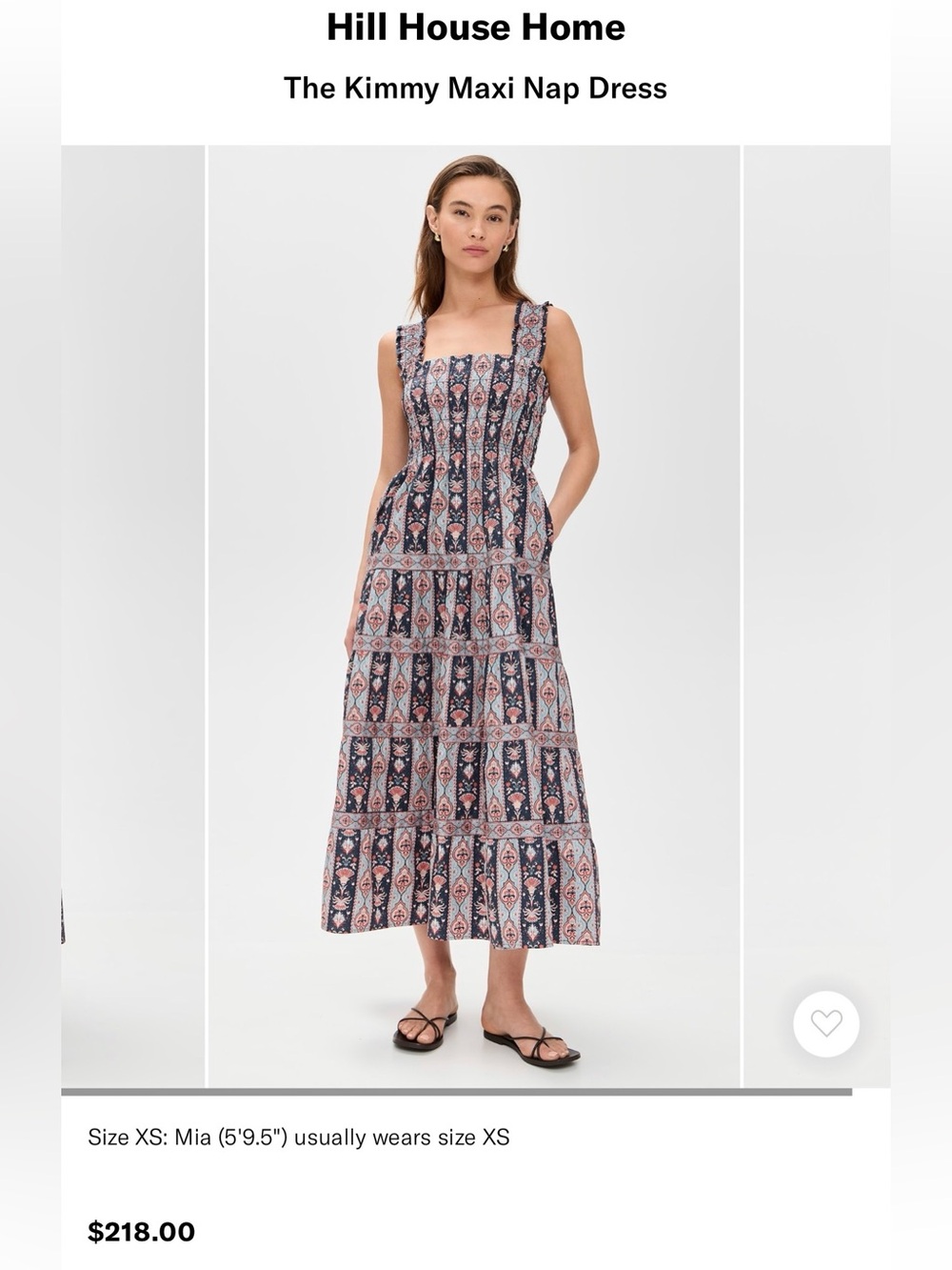 Hill House Home Kimmy Maxi Nap Dress - Medium in Emma stripe/Navy Multi - Picture 4 of 6